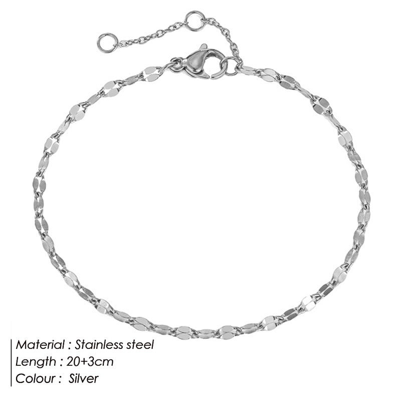 Non-Fading Stainless Steel Anklet