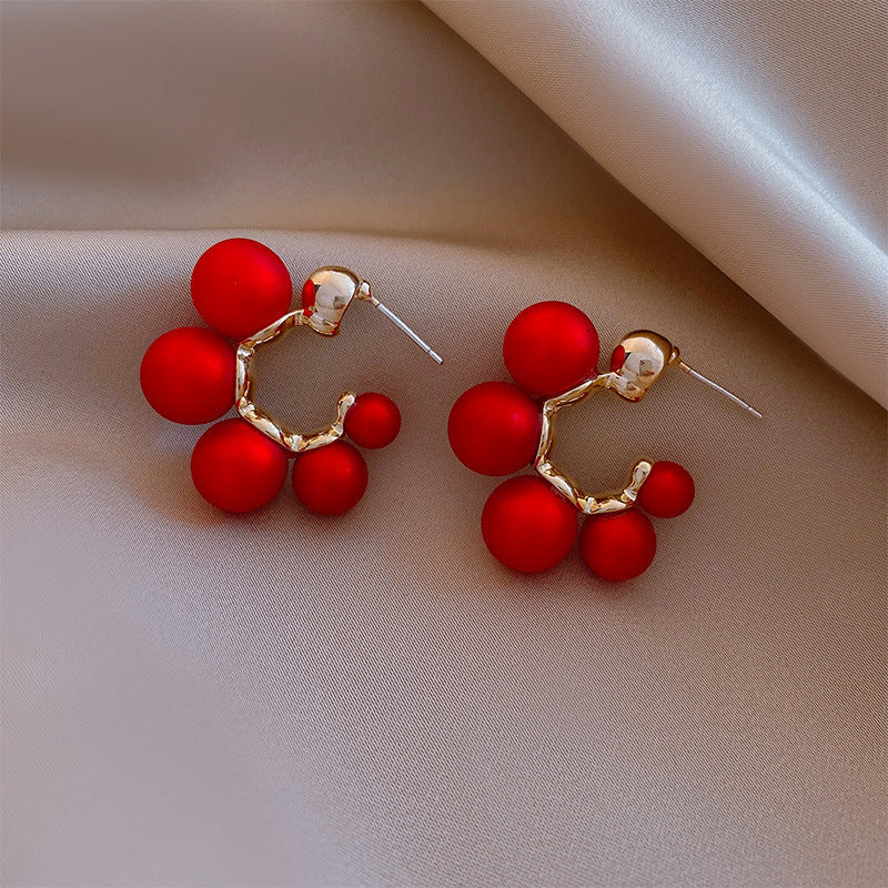 C-Shaped Dangle Earrings