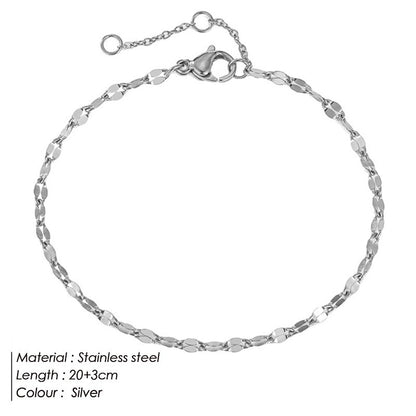 Non-Fading Stainless Steel Anklet