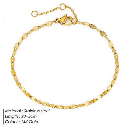 Non-Fading Stainless Steel Anklet