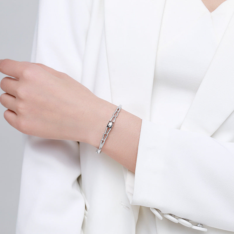 Elegant Silver Love Bracelet