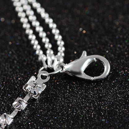 Multilayer Crystal Charm Anklet