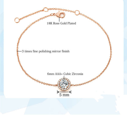 Round crystal anklets