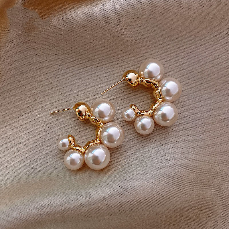 C-Shaped Dangle Earrings