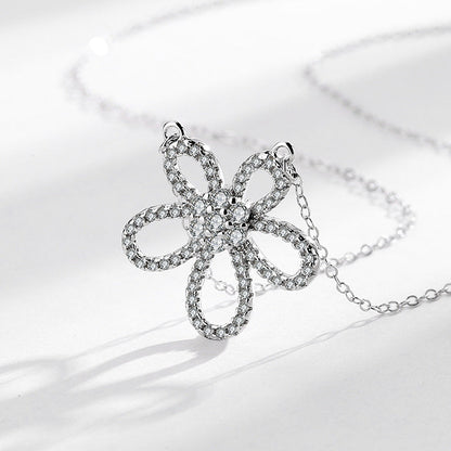 Women's Sterling Silver Sun Flower Necklace