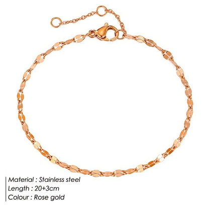 Non-Fading Stainless Steel Anklet