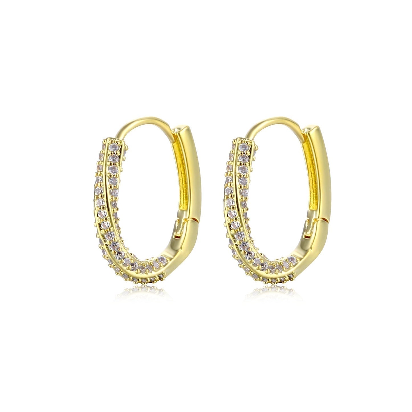Hollow Gold Round Earrings