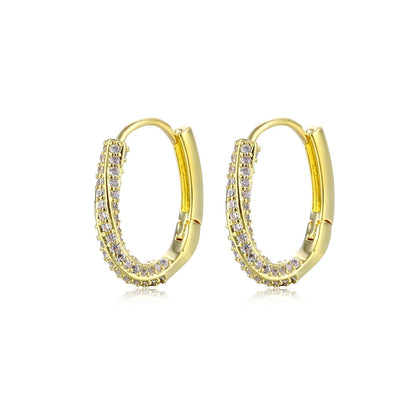 Hollow Gold Round Earrings