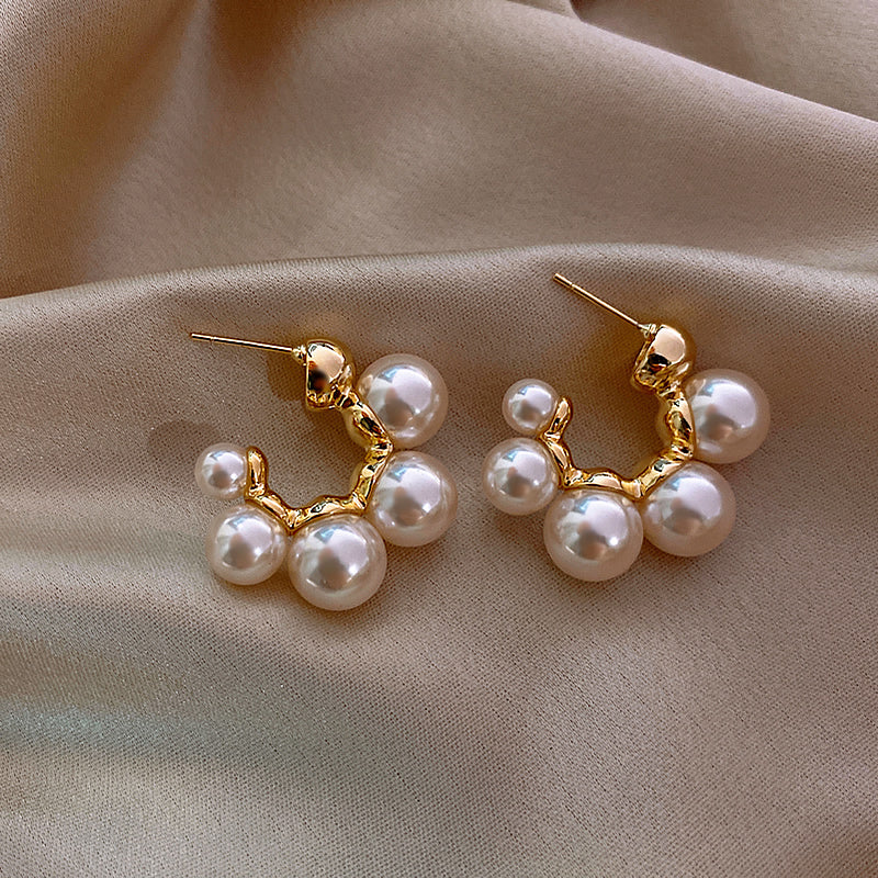 C-Shaped Dangle Earrings