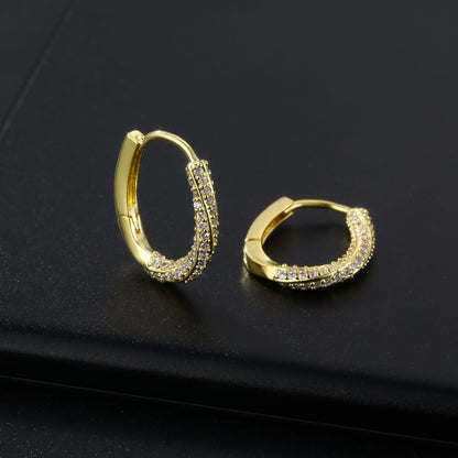 Hollow Gold Round Earrings